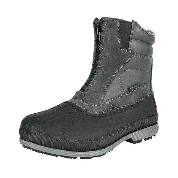 Men's Insulated Waterproof Winter Boots 【Wide Fit】 - GREY-BLACK -  0